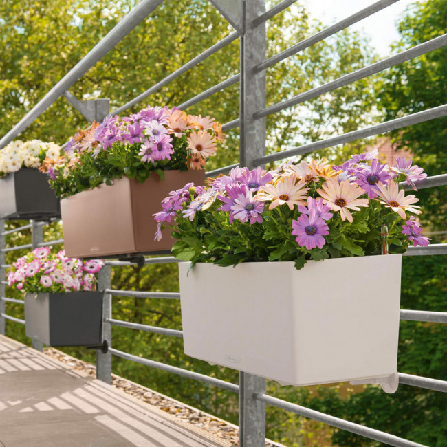 Кашпо Lechuza Balconera Color 80 (светло-серый) с автополивом