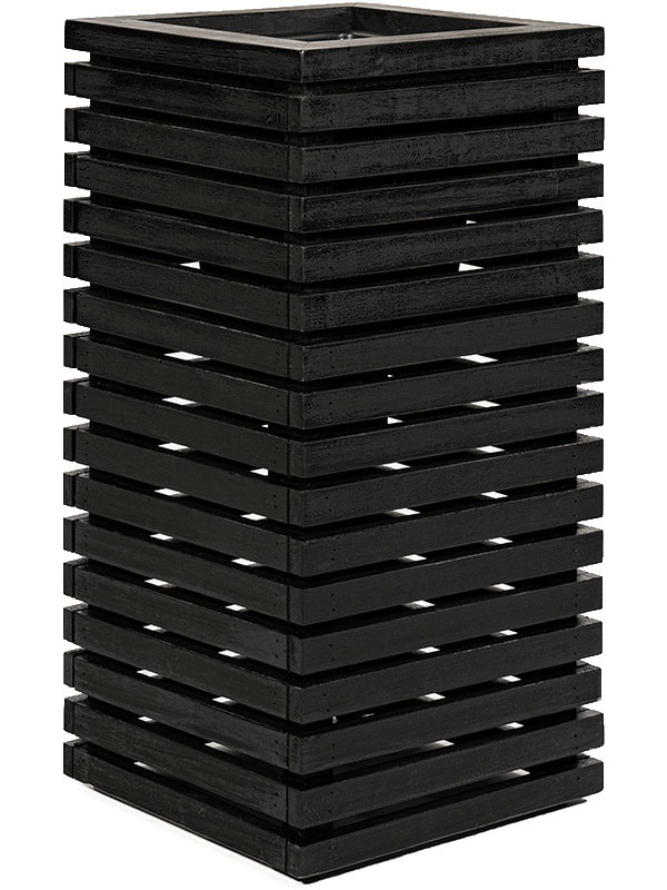 Кашпо Marrone orizzontale (with liner) high cube black