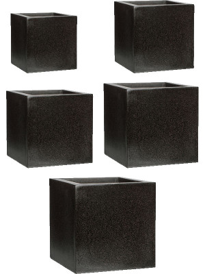 Кашпо Capi lux terrazzo planter square black (набор 5 шт)
