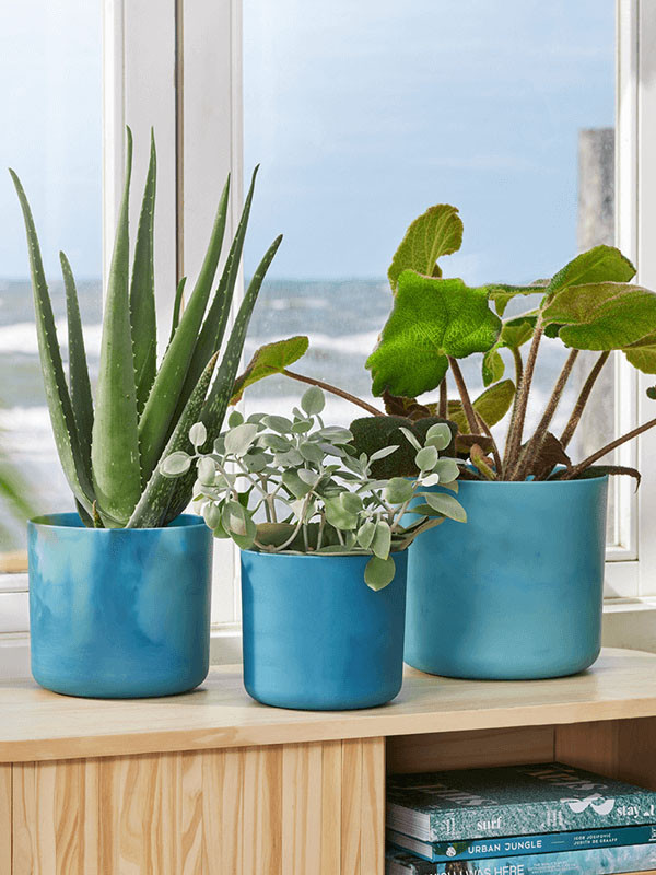 Кашпо The ocean collection round atlantic blue