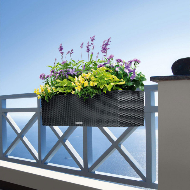 Кашпо Lechuza Balconera Cottage 80 (гранит) с автополивом