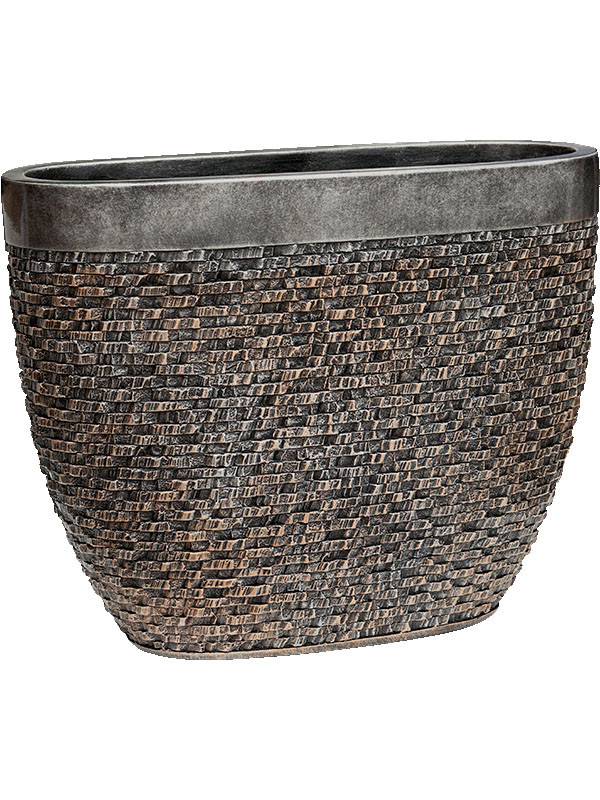 Кашпо Baq luxe lite universe layer oval bronze
