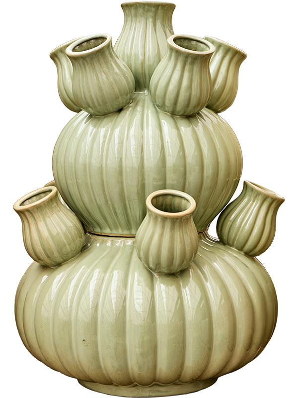 Ваза Amsterdam pistache tulip vase bubbles