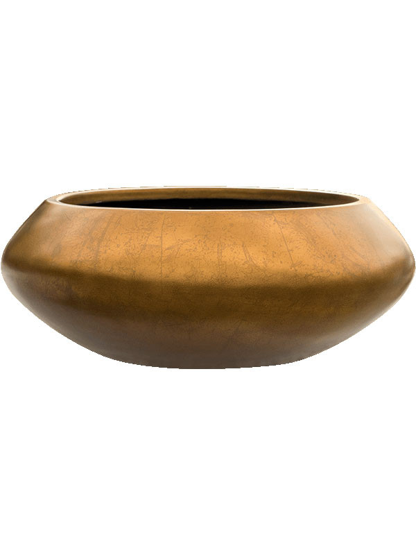 Кашпо Baq metallic silver leaf bowl ufo matt honey