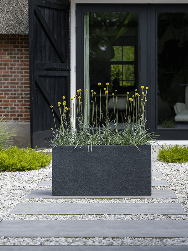 Кашпо Granite jort s midnight black