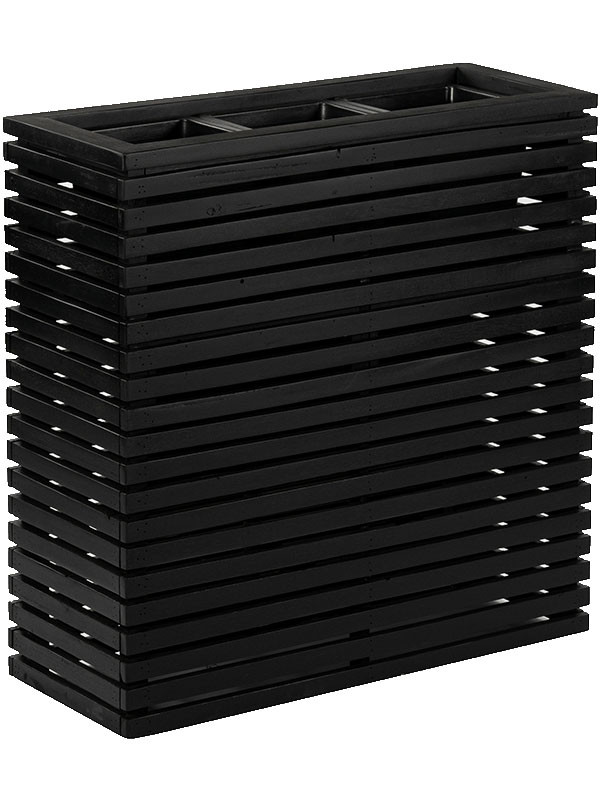 Кашпо Marrone orizzontale (with liner) divider black