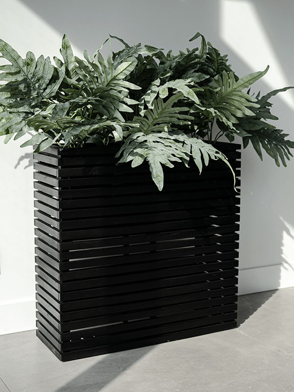 Кашпо Marrone orizzontale (with liner) divider black