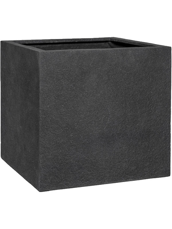 Кашпо Granite block l midnight black