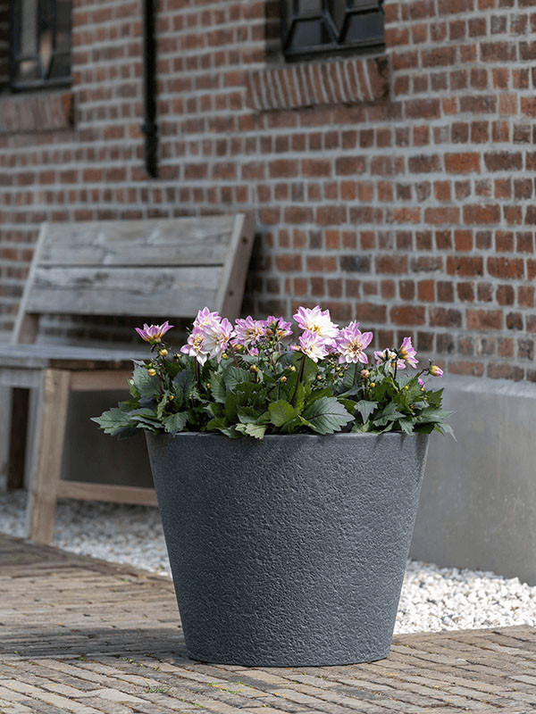 Кашпо Granite bucket s midnight black