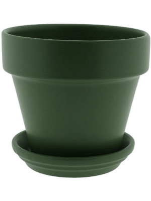 Кашпо Urbann pot & saucer matt olive
