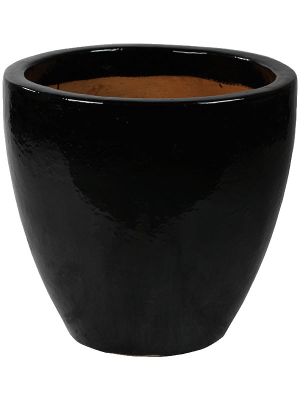 Кашпо Plain couple black shiny