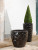 Кашпо Cascara partner relief black shiny