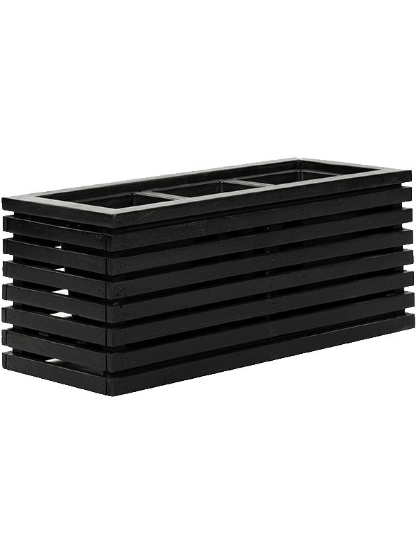 Кашпо Marrone orizzontale (with liner) box black