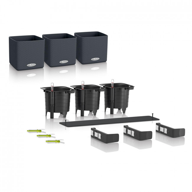 Кашпо Lechuza Green Wall Home Kit Color (серый) с автополивом