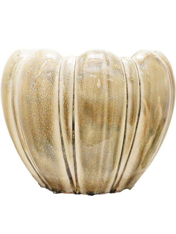 Ваза Inga pot round green active glaze