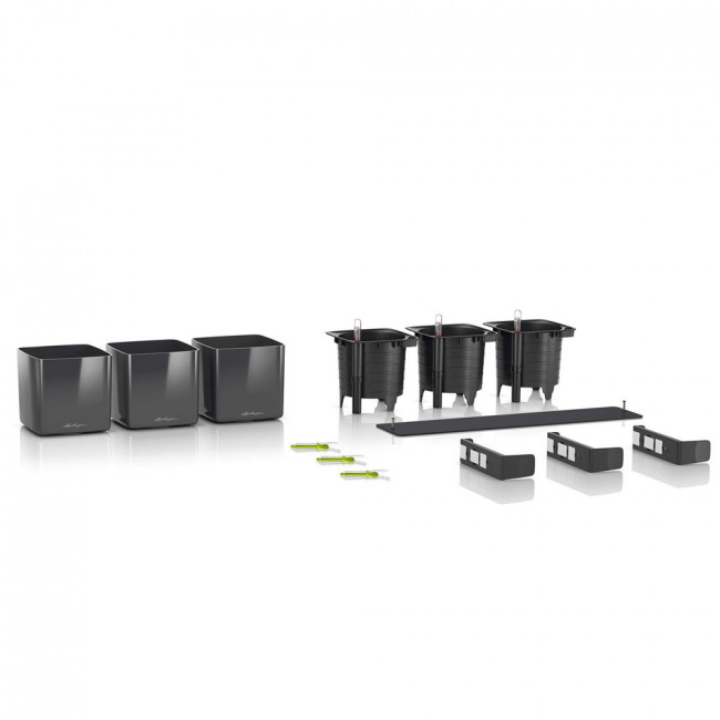 Кашпо Lechuza Green Wall Home Kit Glossy (белый лакированный) с автополивом