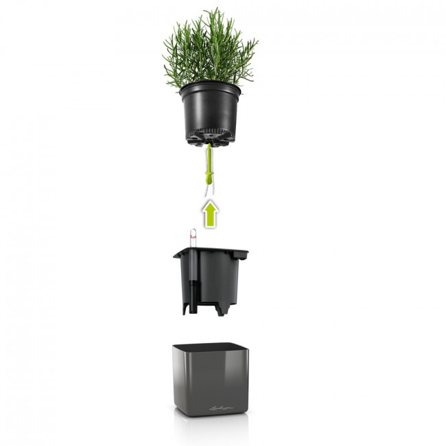 Кашпо Lechuza Green Wall Home Kit Glossy (белый лакированный) с автополивом