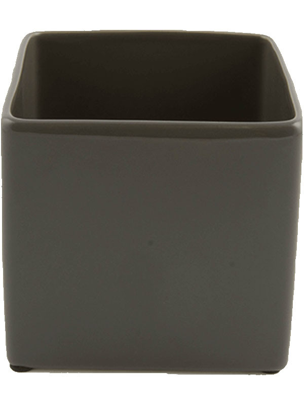 Кашпо Basic square minipot dark grey