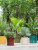 Кашпо Cylinder pot deep red