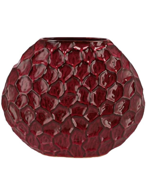 Ваза Inga jada oval vase purple active glaze structure