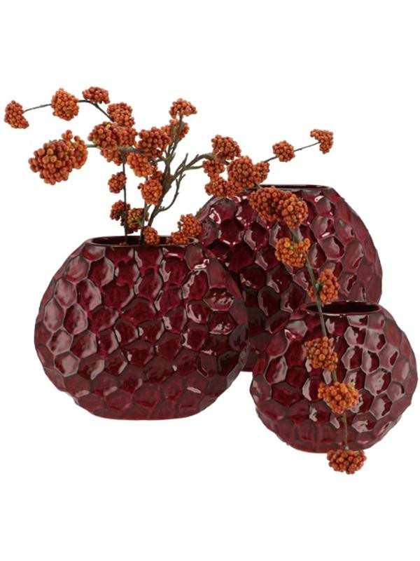 Ваза Inga jada oval vase purple active glaze structure